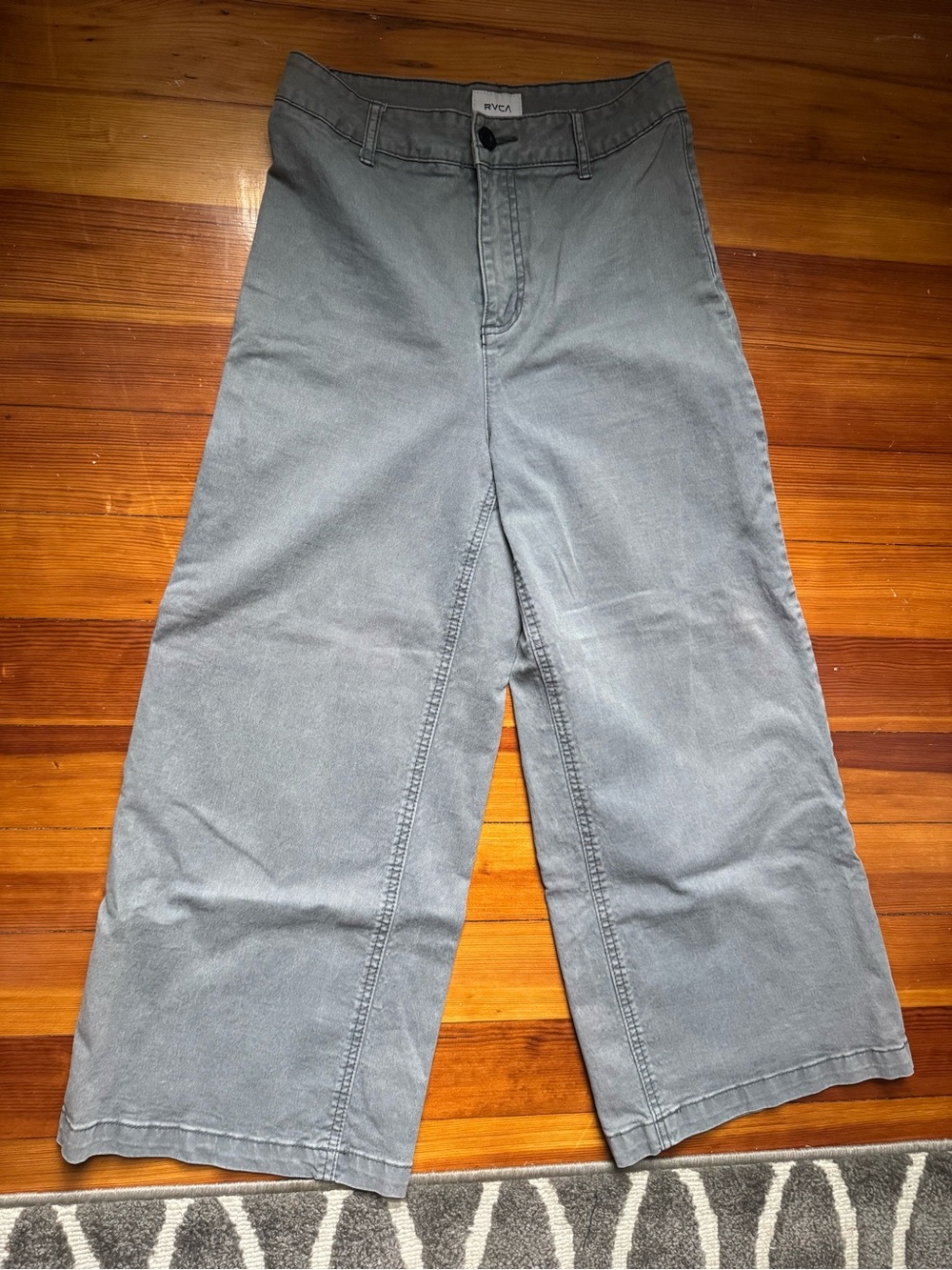 RVCA Gray Wide-Leg Pants